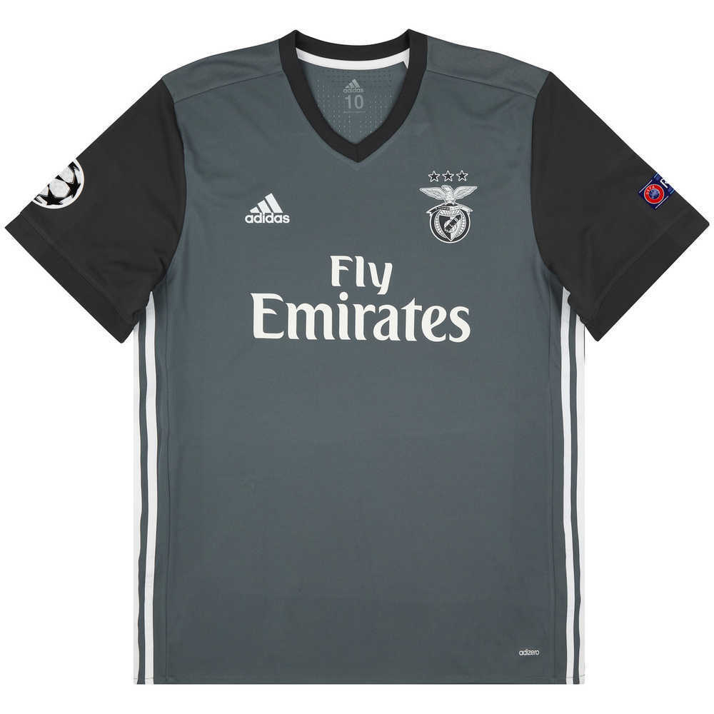 2017-18 Benfica Match Issue Champions League Away Shirt Luisão #4 (v Man Utd)