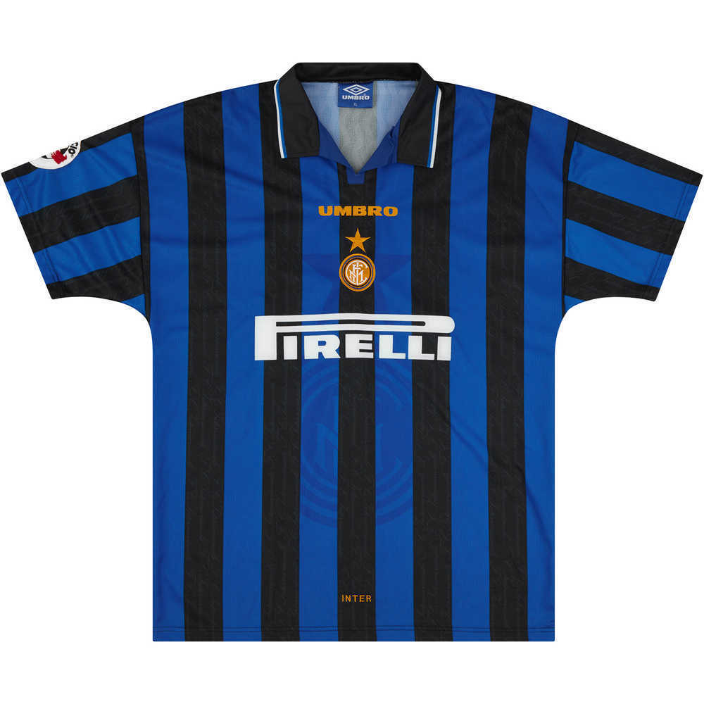 1996-97 Inter Milan Match Issue Home Shirt Carbone #10 (v Lazio)