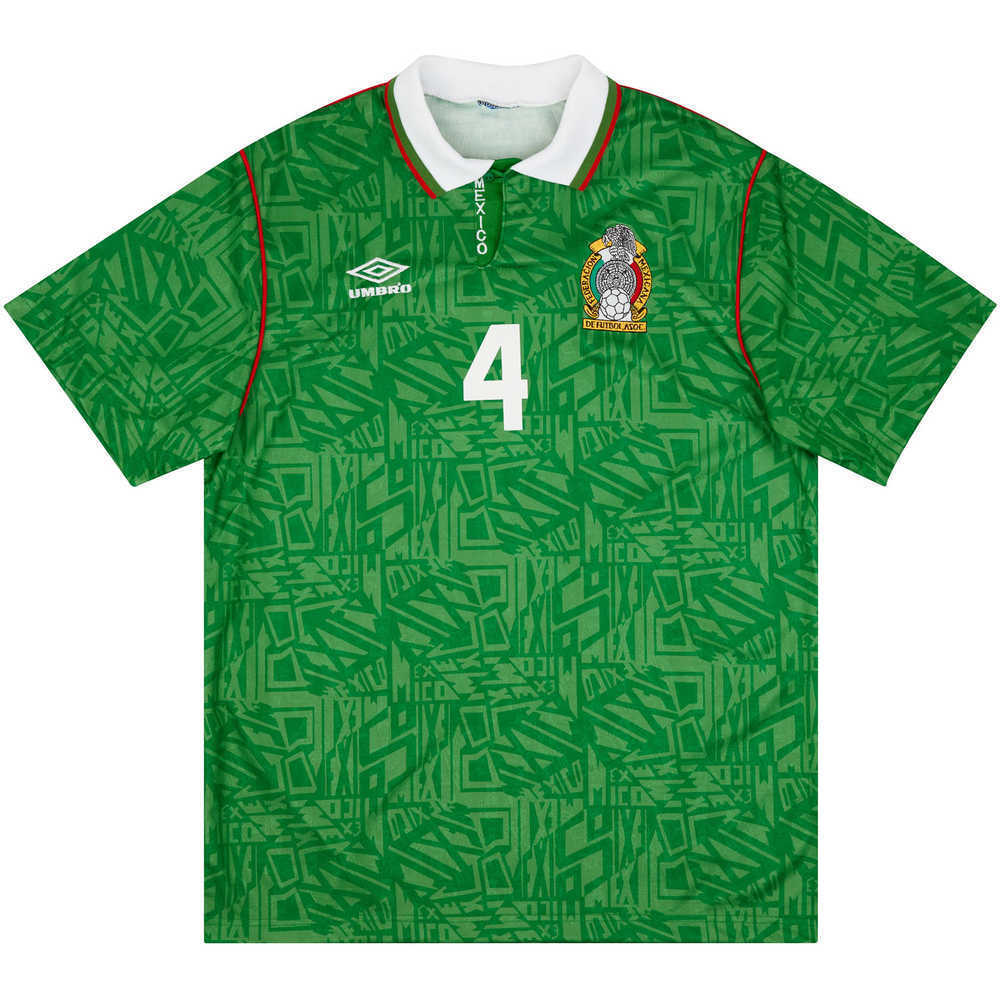 1994 Mexico Match Worn Home Shirt #4 (Ambríz) v USA