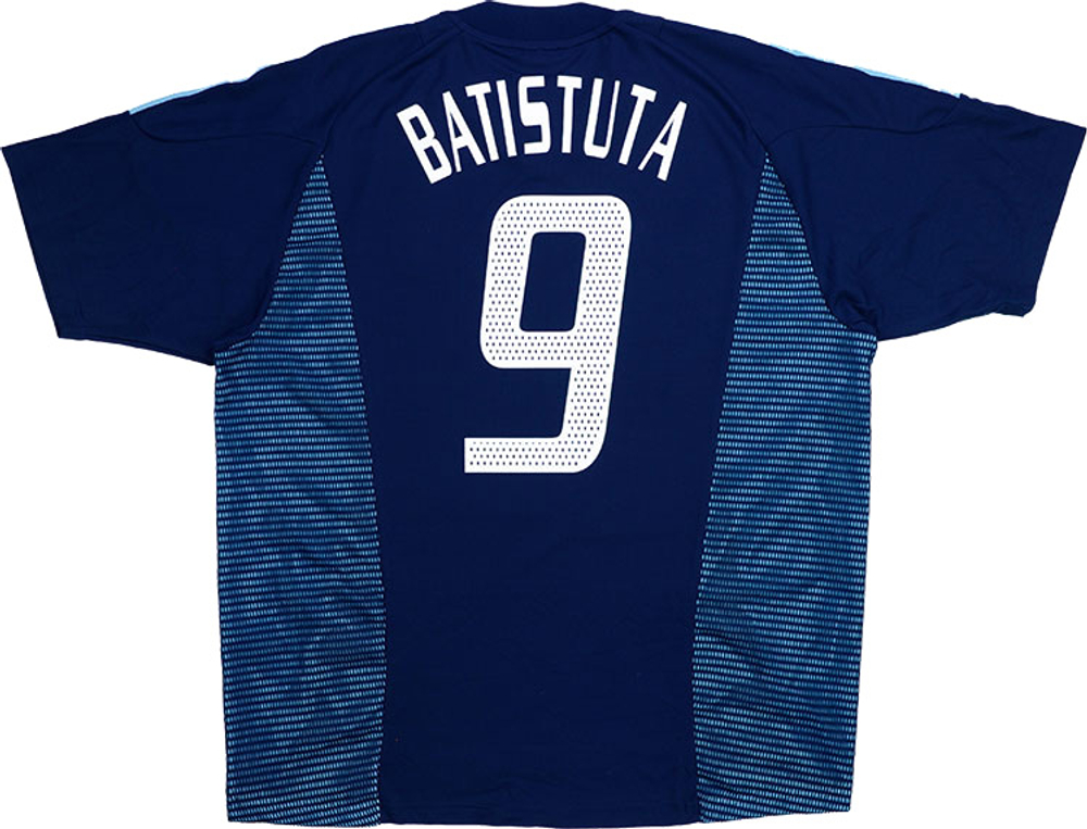 2002-04 Argentina Away Shirt Batistuta #9 (Very Good) XXL-Argentina Names & Numbers Korea/Japan 2002 Legends New Products