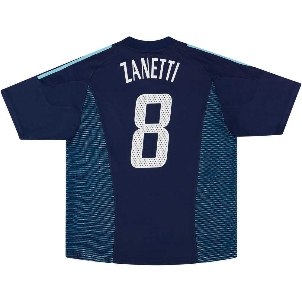 2002-04 Argentina Away Shirt Zanetti #8 (Very Good) L