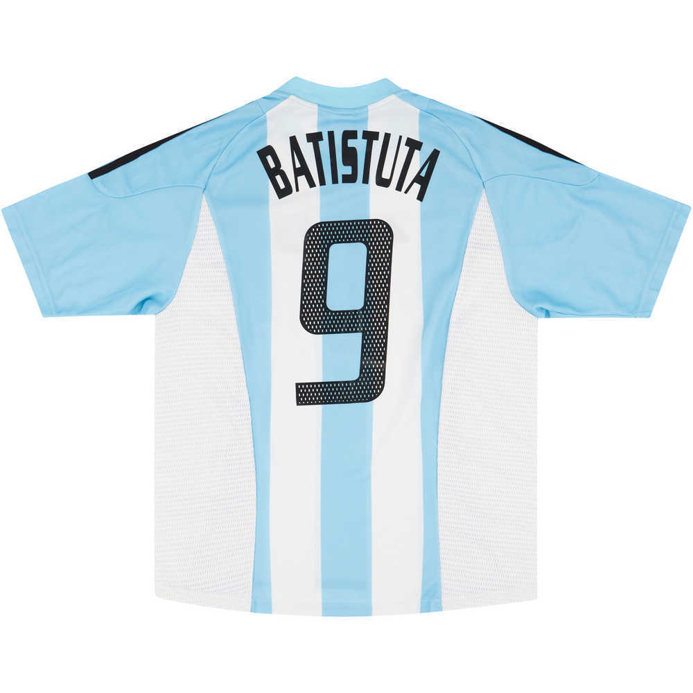 2002-04 Argentina Home Shirt Batistuta #9 (Excellent) L