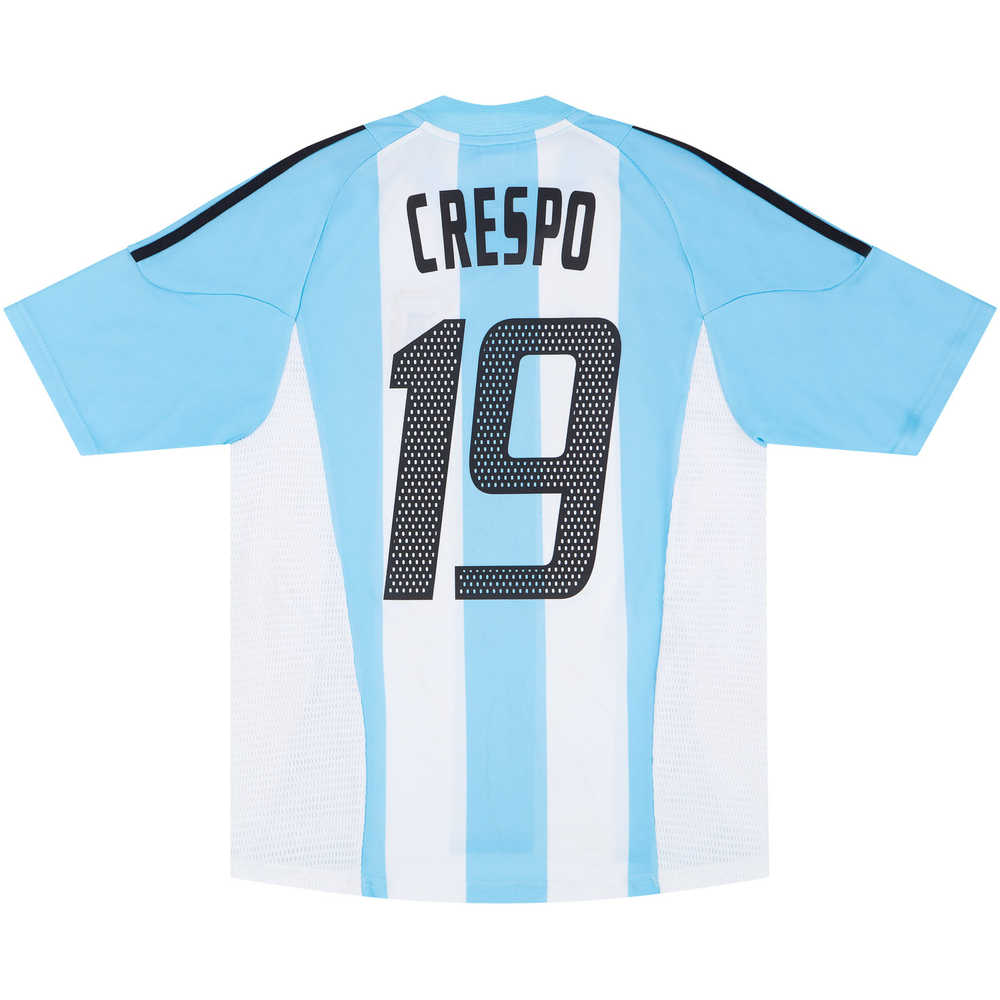 2002-04 Argentina Home Shirt Crespo #19 (Excellent) XL