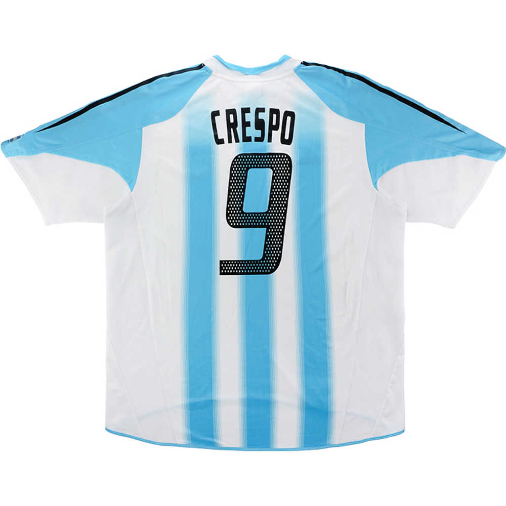2004-05 Argentina Home Shirt Crespo #9 (Excellent) L
