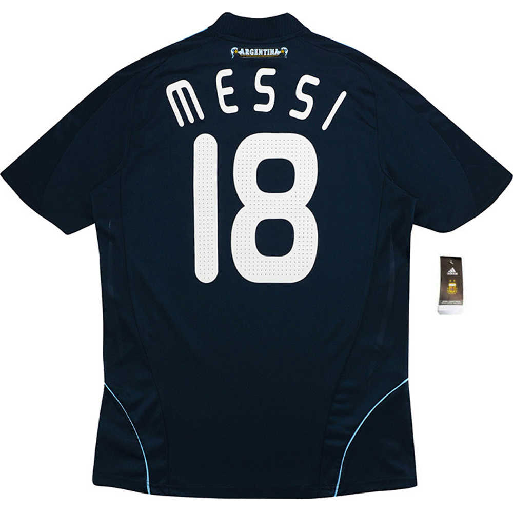 2007-09 Argentina Away Shirt Messi #18 *w/Tags* XL