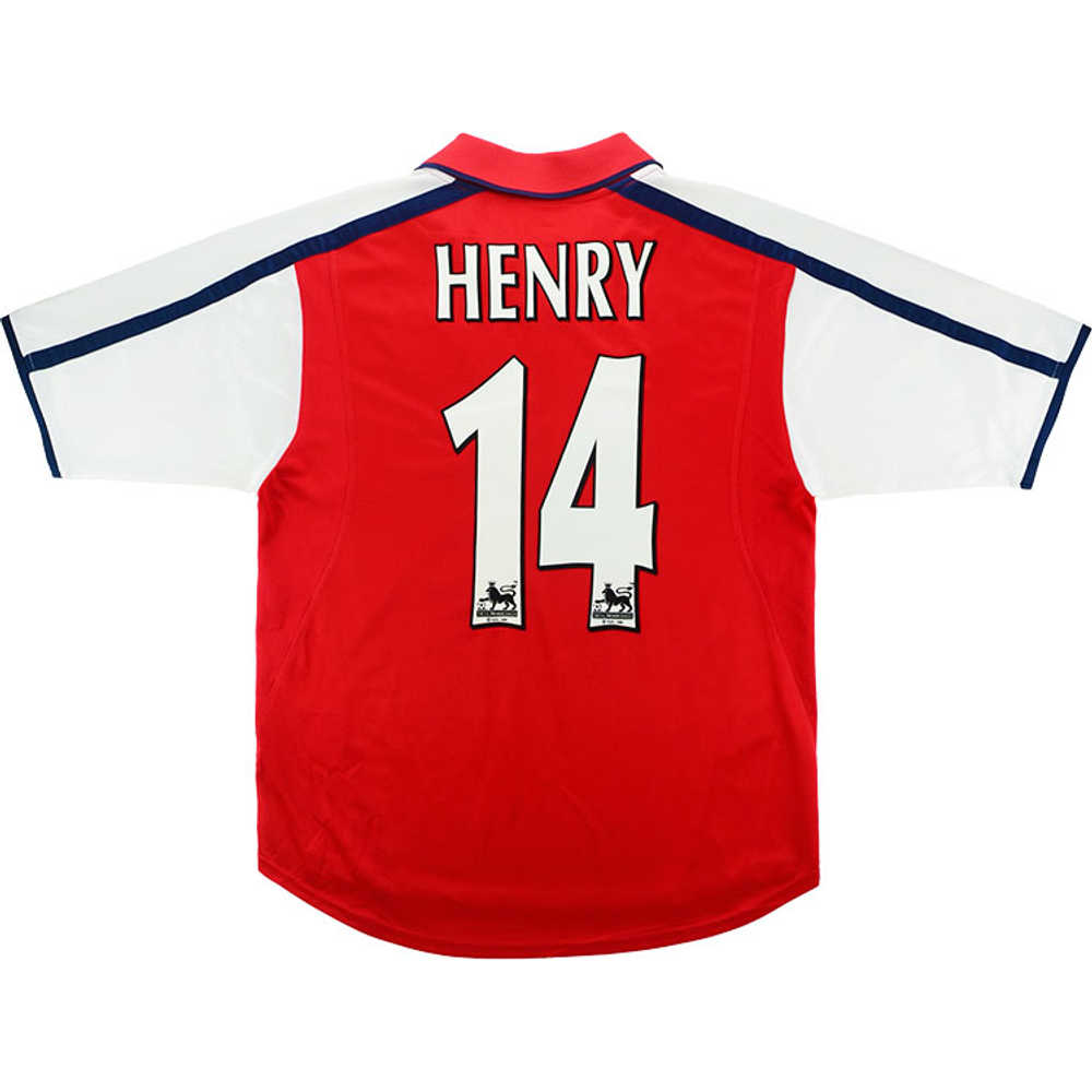 2000-02 Arsenal Home Shirt Henry #14 (Excellent) S
