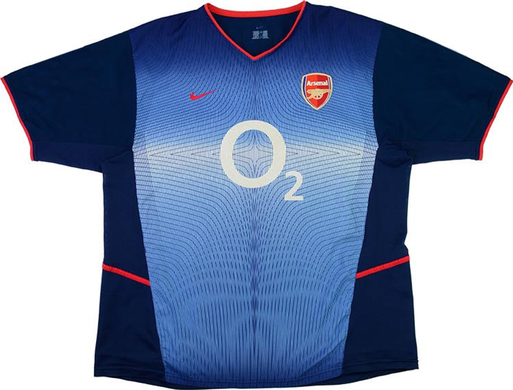 2002-04 Arsenal Away Shirt Henry #14 (Very Good) L-Arsenal Dennis Bergkamp Names & Numbers Legends