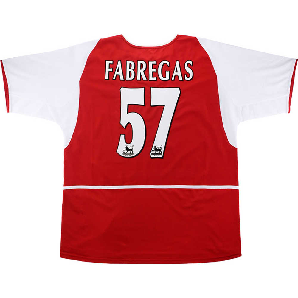 2002-04 Arsenal Home Shirt Fabregas #57 (Excellent) XXL
