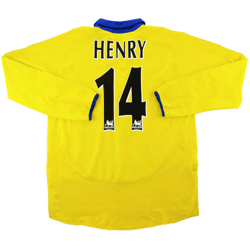 2004-05 Arsenal Away L/S Shirt Henry #14 (Very Good) S