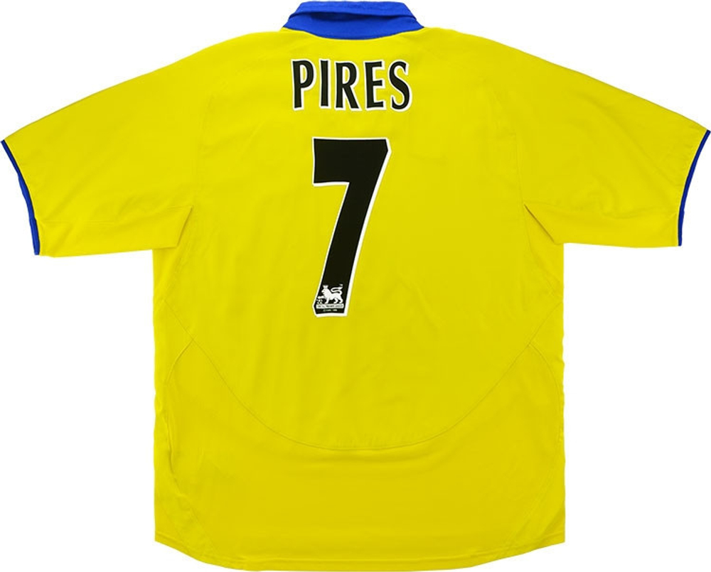 2003-05 Arsenal Away Shirt Pires #7 (Very Good) S-Arsenal Dennis Bergkamp Names & Numbers Legends