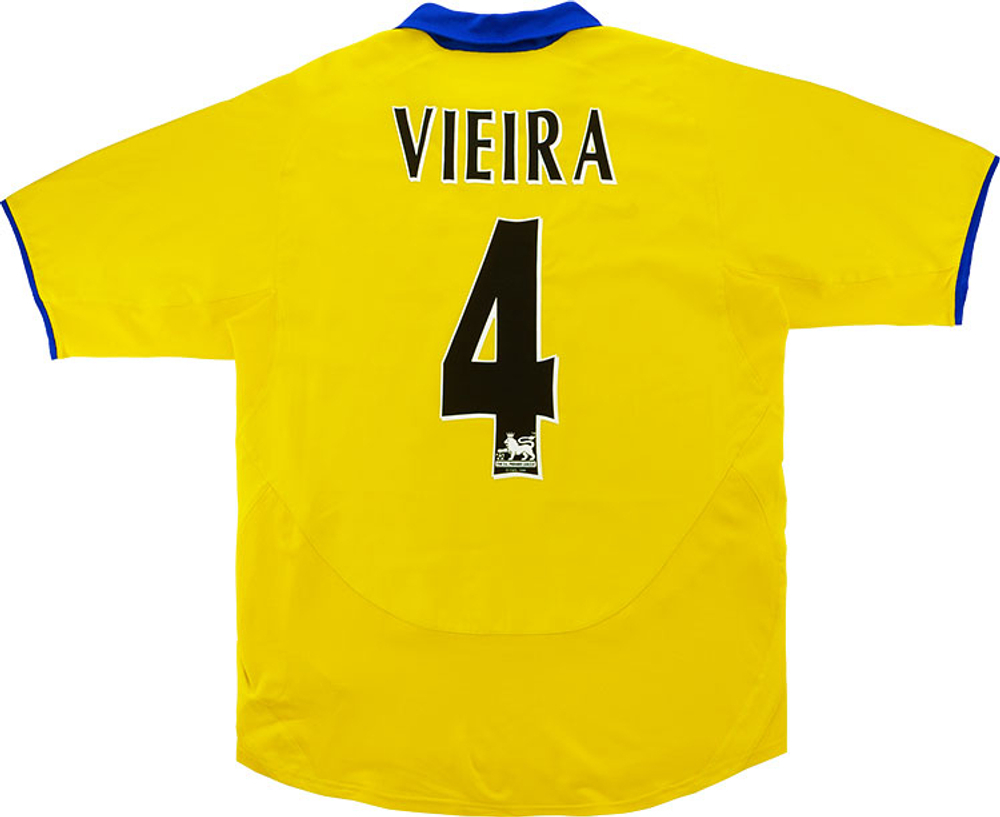 2003-05 Arsenal Away Shirt Vieira #4 (Very Good) XXL