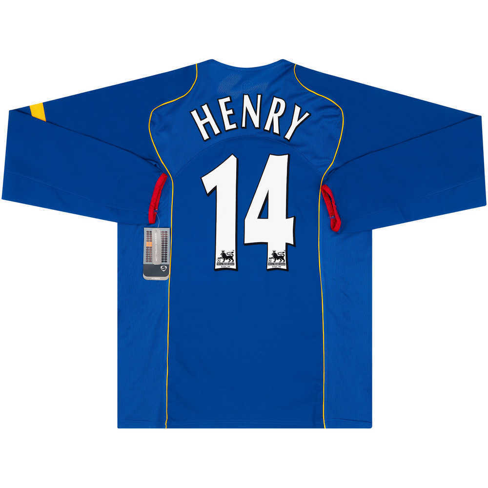 2004-06 Arsenal Away L/S Shirt Henry #14 *w/Tags* L