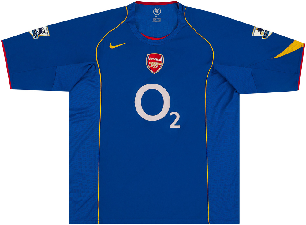 2004-06 Arsenal Away Shirt (Excellent) XL.Boys-Arsenal Dennis Bergkamp