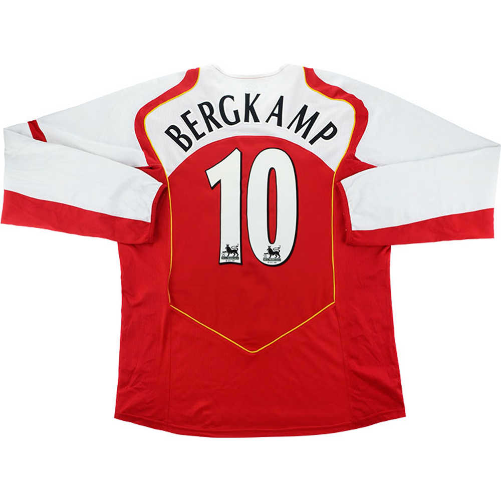 2004-05 Arsenal Home L/S Shirt Bergkamp #10 (Excellent) L