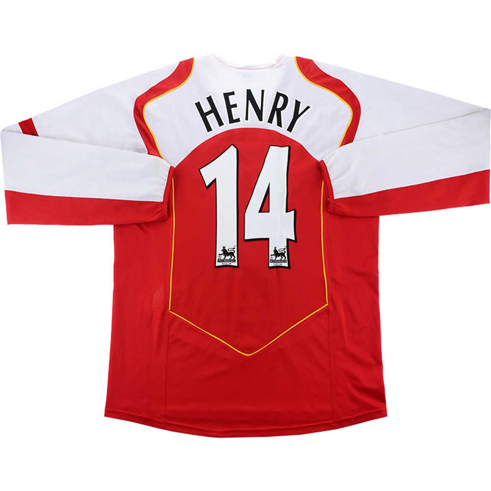 2004-05 Arsenal Home L/S Shirt Henry #14 (Excellent) L