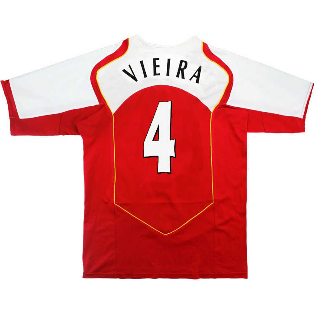 2004-05 Arsenal Home Shirt Vieira #4 (Very Good) XL