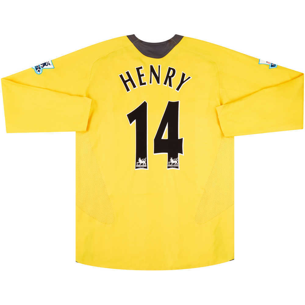 2005-06 Arsenal Player Issue Away L/S Shirt Henry #14 (Excellent) XL