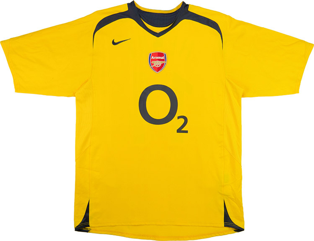 2005-06 Arsenal Away Shirt (Excellent) XL.Boys-Arsenal Dennis Bergkamp