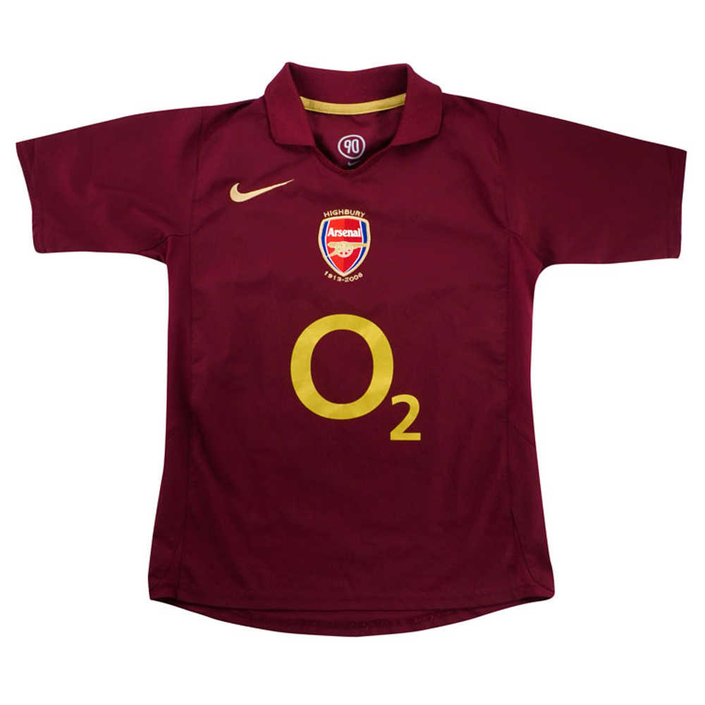 2005-06 Arsenal Home Shirt (Very Good) S.Boys