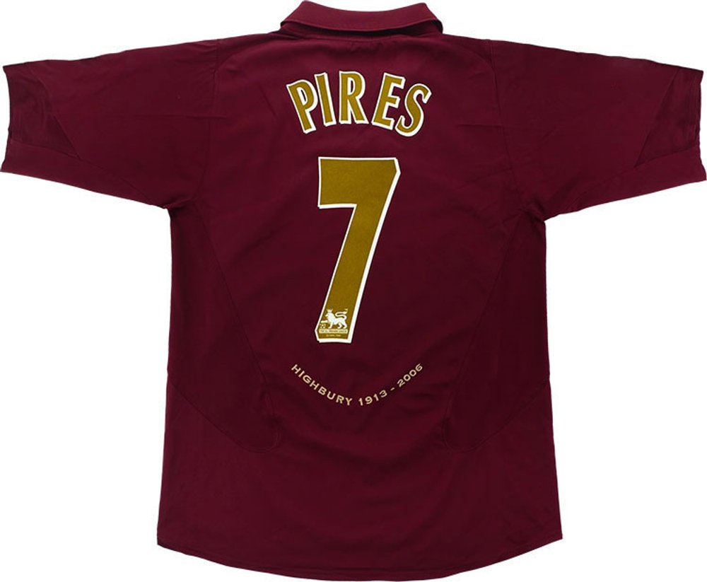 2005-06 Arsenal Home Shirt Pires #7 (Very Good) XL