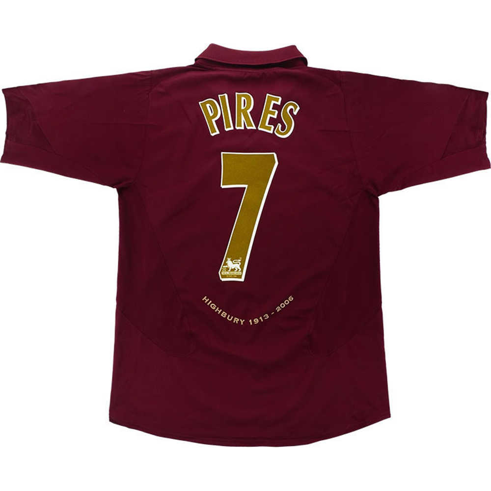2005-06 Arsenal Home Shirt Pires #7 (Excellent) XL