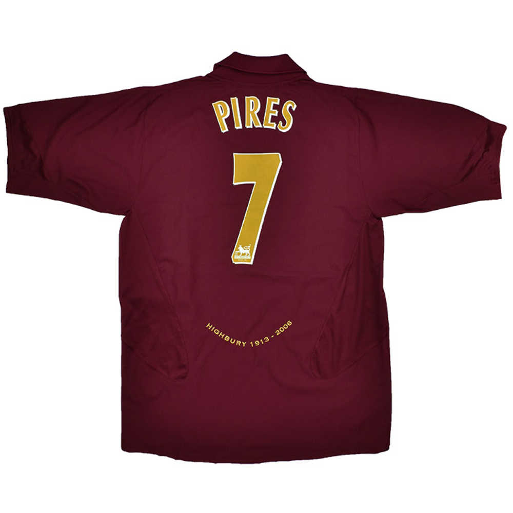 2005-06 Arsenal Home Shirt Pires #7 (Excellent) L