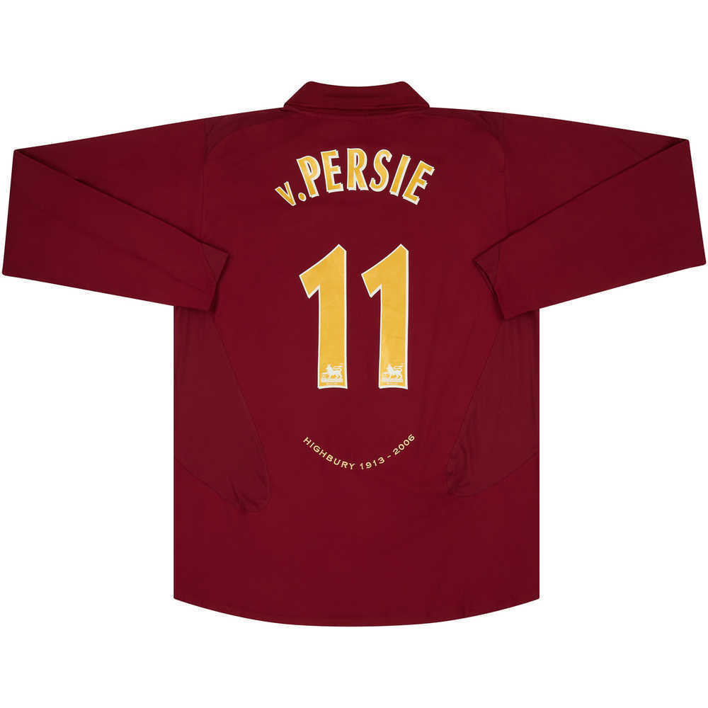 2005-06 Arsenal Home L/S Shirt  v.Persie #11 (Very Good) XL