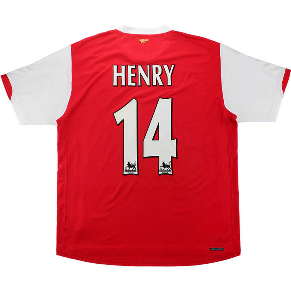 2006-07 Arsenal Home Shirt Henry #14 (Excellent) XL