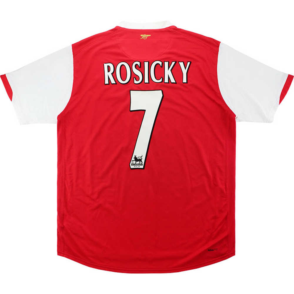 2006-08 Arsenal Home Shirt Rosicky #7 (Excellent) XXL