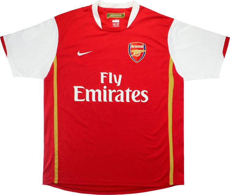 Pires #7 Arsenal Redcurrant 2005-2006 Football Nameset 4 shirt 