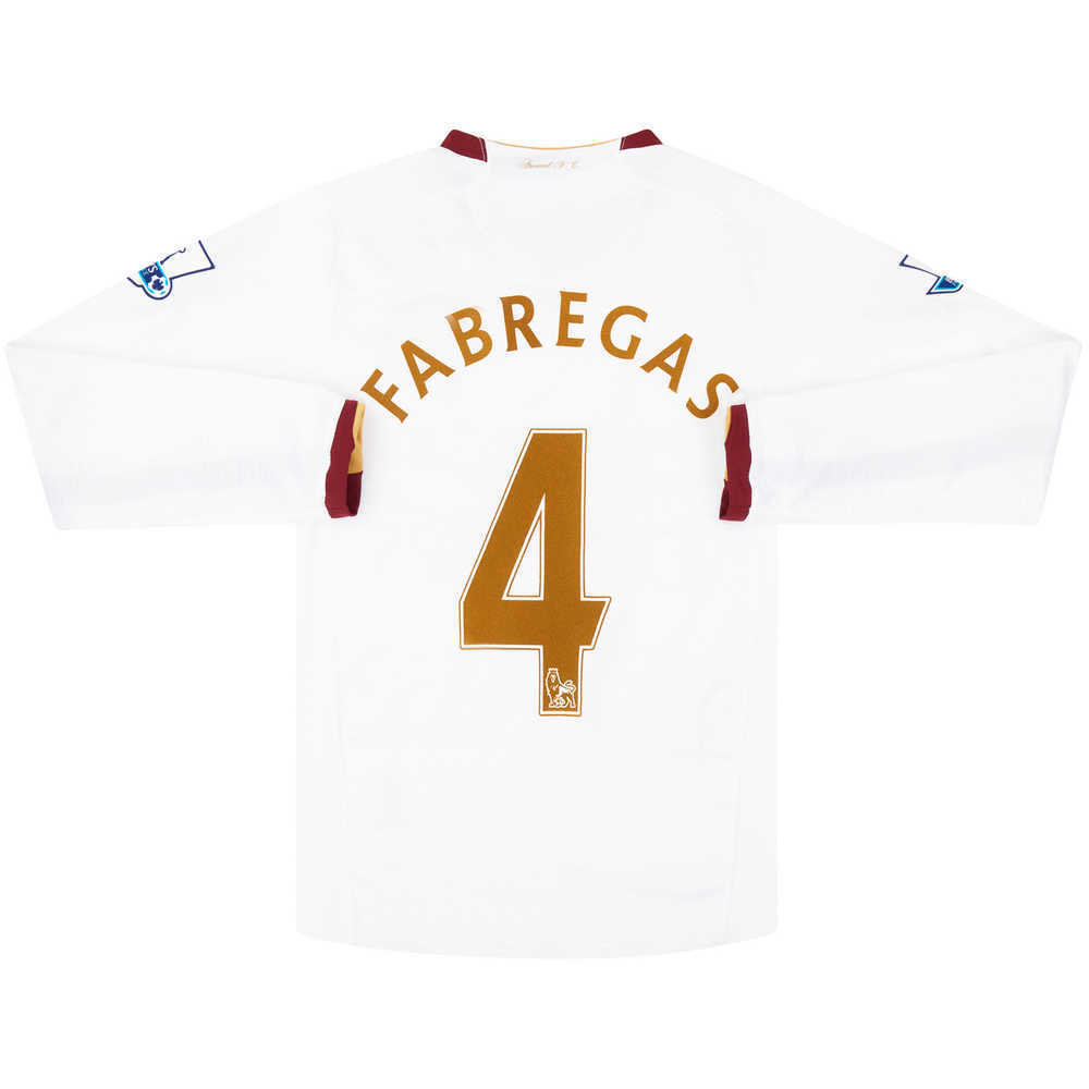 2007-08 Arsenal Player Issue Away L/S Shirt Fabregas #4 (Excellent) XXL