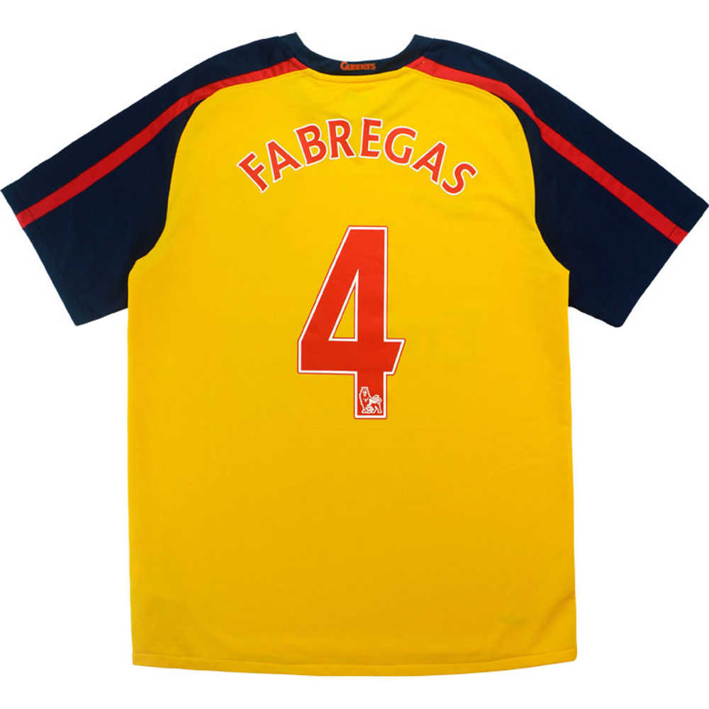 2008-09 Arsenal Away Shirt Fabregas #4 (Excellent) XXL