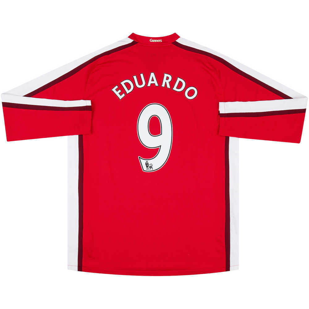 2008-10 Arsenal Home L/S Shirt Eduardo #9 (Very Good) L