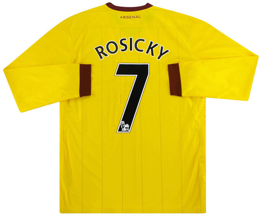 2010-13 Arsenal Away L/S Shirt Rosicky #7 (Excellent) S-Specials Arsenal Names & Numbers Cult Heroes