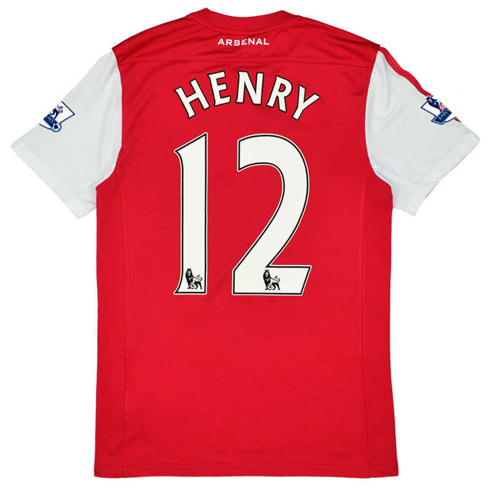 2011-12 Arsenal Home Shirt Henry #12 (Excellent) S