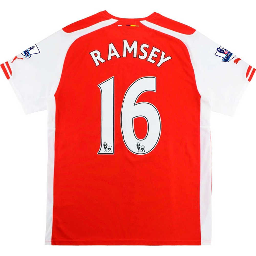 2014-15 Arsenal Home Shirt Ramsey #16 (Excellent) S