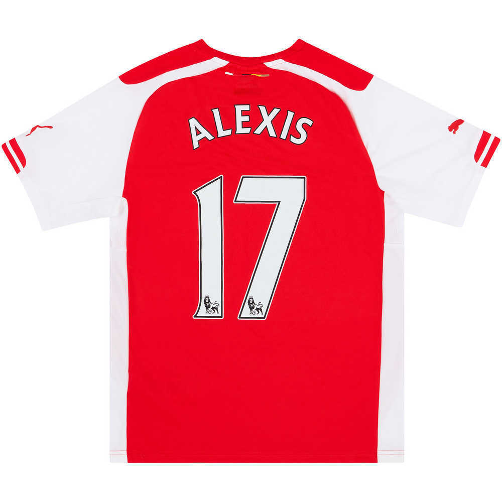2014-15 Arsenal Home Shirt Alexis #17 (Excellent) S