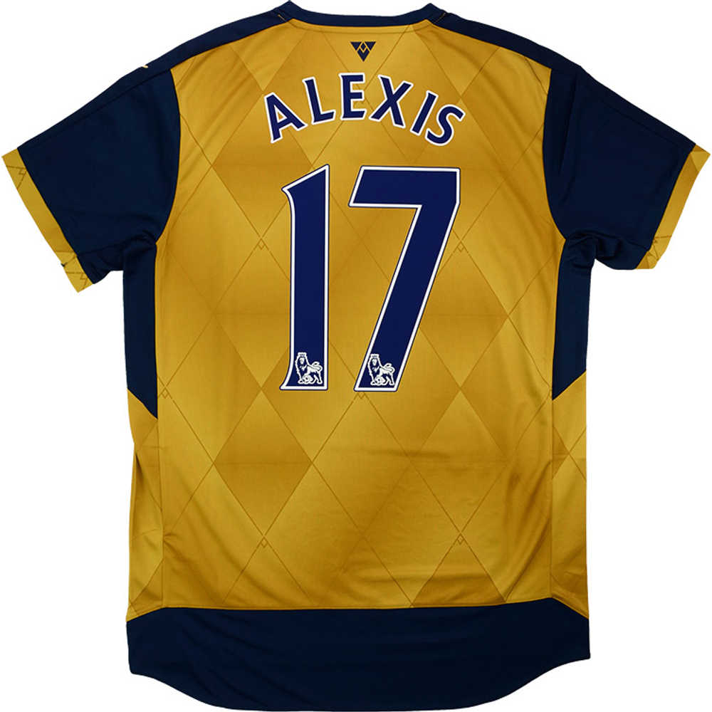 2015-16 Arsenal Away Shirt Alexis #17 (Good) S