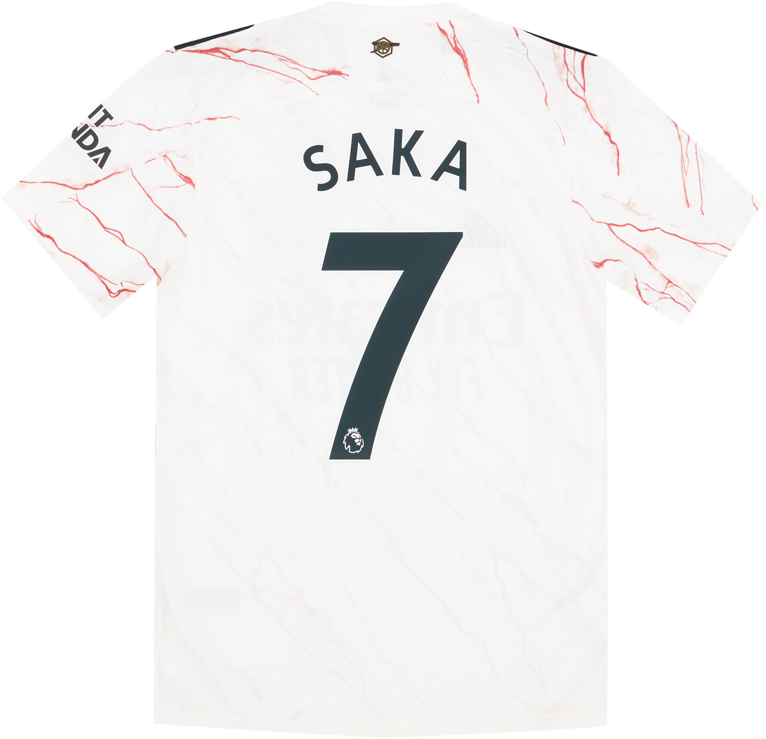 Women's adidas Bukayo Saka Red/White Arsenal 2021/22 Home Replica Player  Jersey