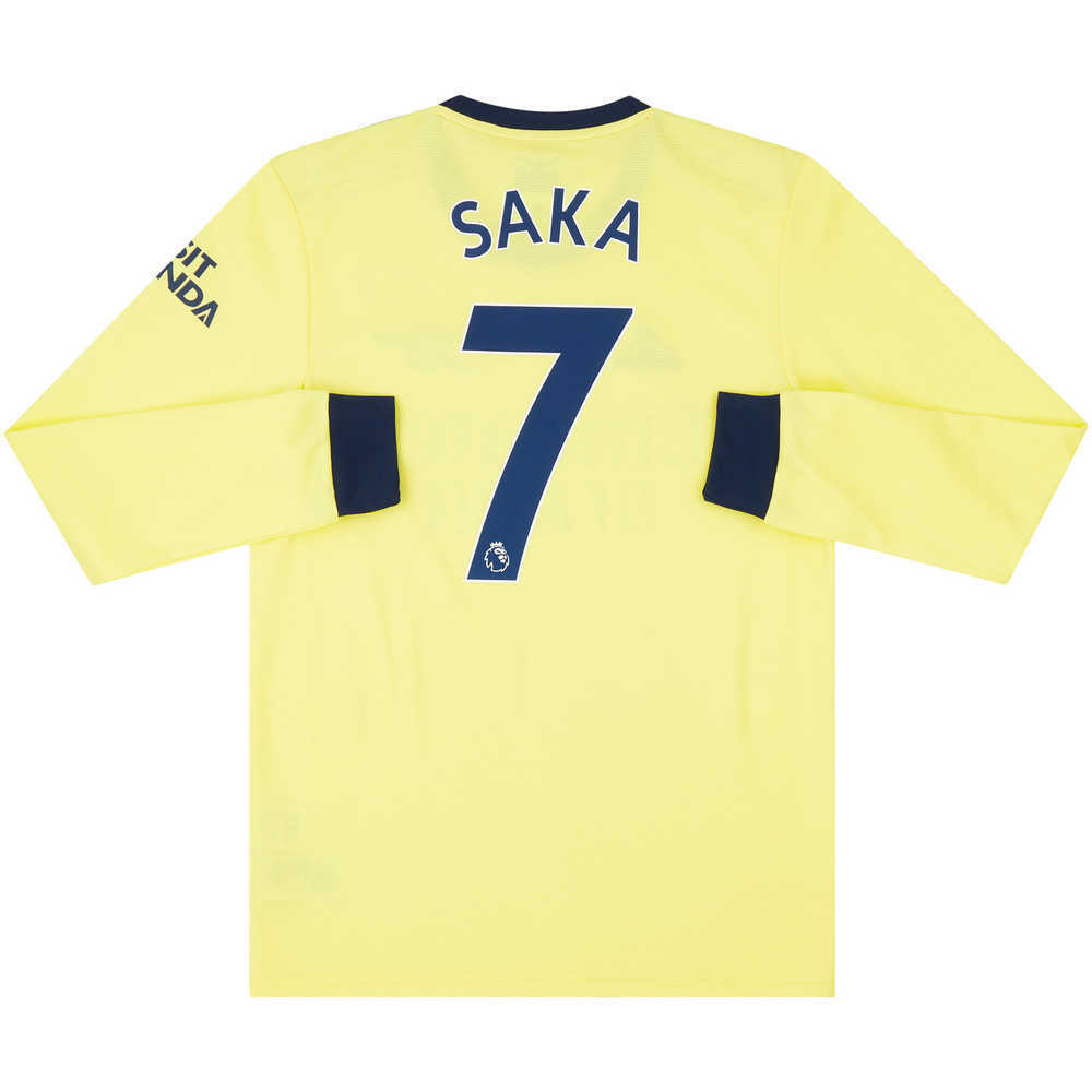 2021-22 Arsenal Away L/S Shirt Saka #7 (Excellent) S