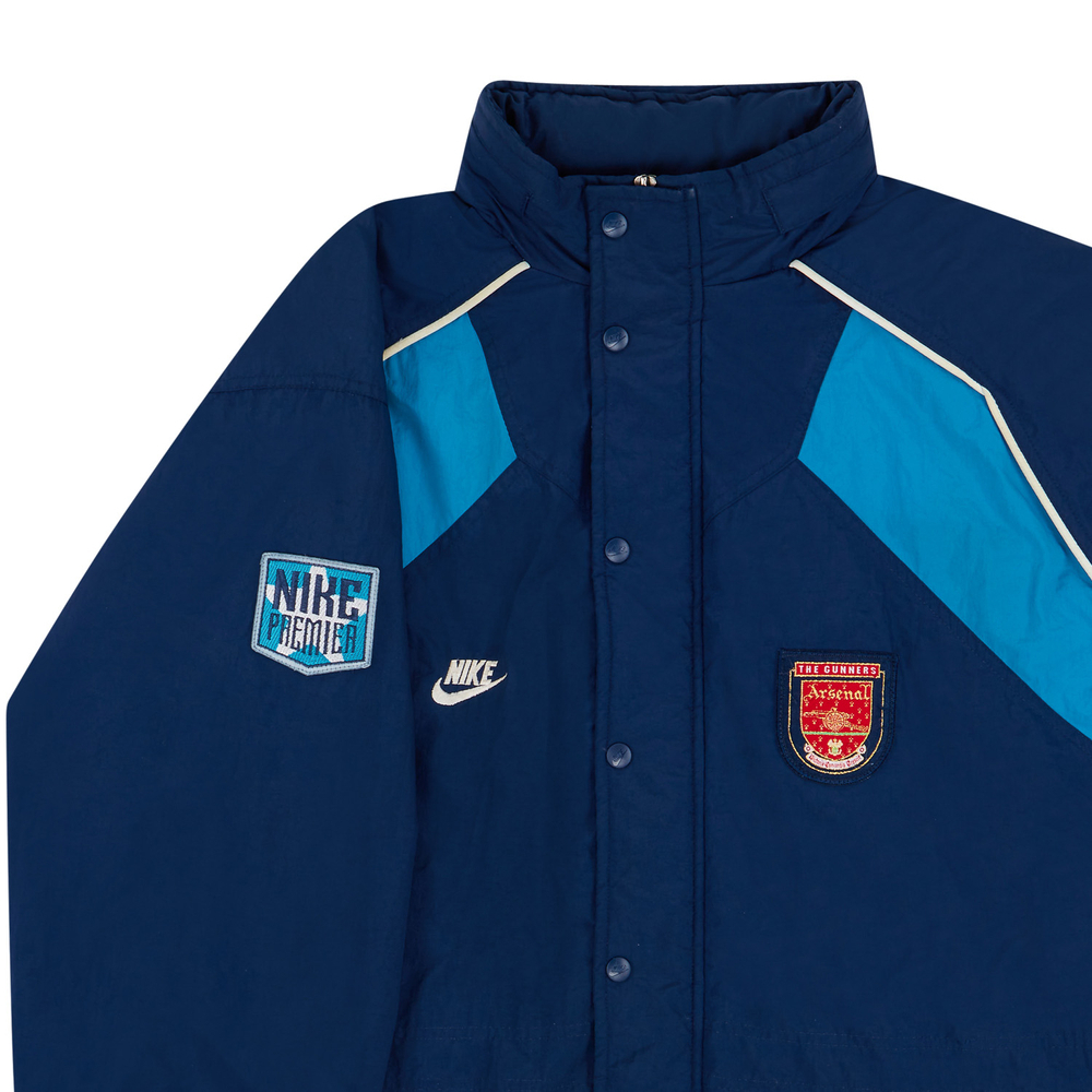 1994-96 Arsenal Nike Padded Bench Coat (Excellent) XL.Boys-Arsenal Dennis Bergkamp Jackets & Tracksuits Classic Training
