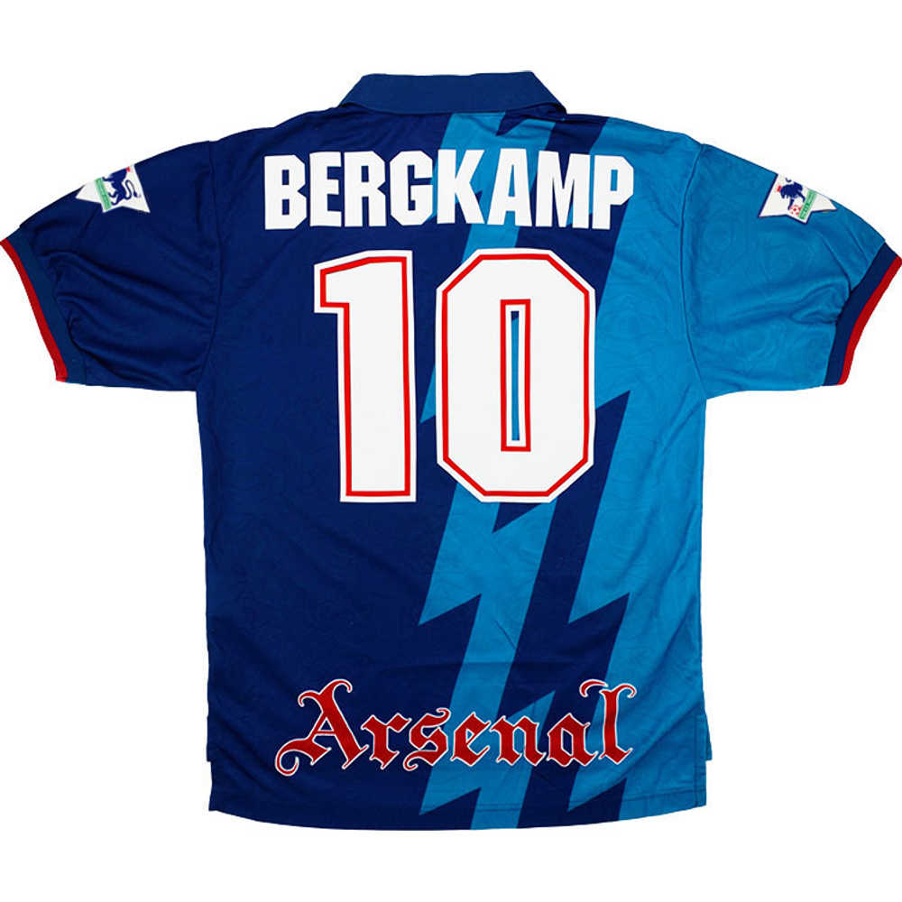 1995-96 Arsenal Away Shirt Bergkamp #10 (Good) XL