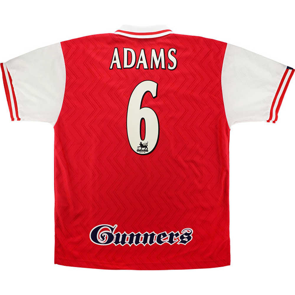 1996-98 Arsenal Home Shirt Adams #6 (Excellent) L
