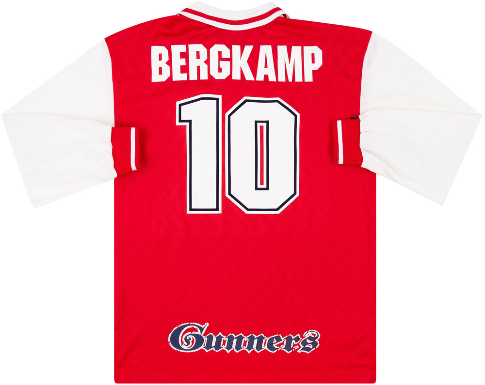 1996-98 Arsenal Home L/S Shirt Bergkamp #10 (Excellent) XL