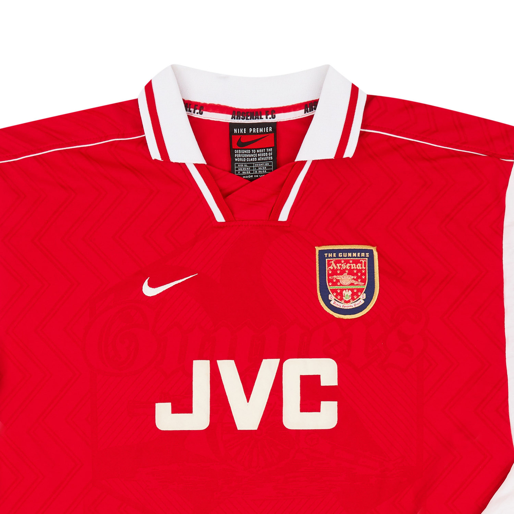 1996-98 Arsenal Home L/S Shirt Bergkamp #10 (Excellent) XL