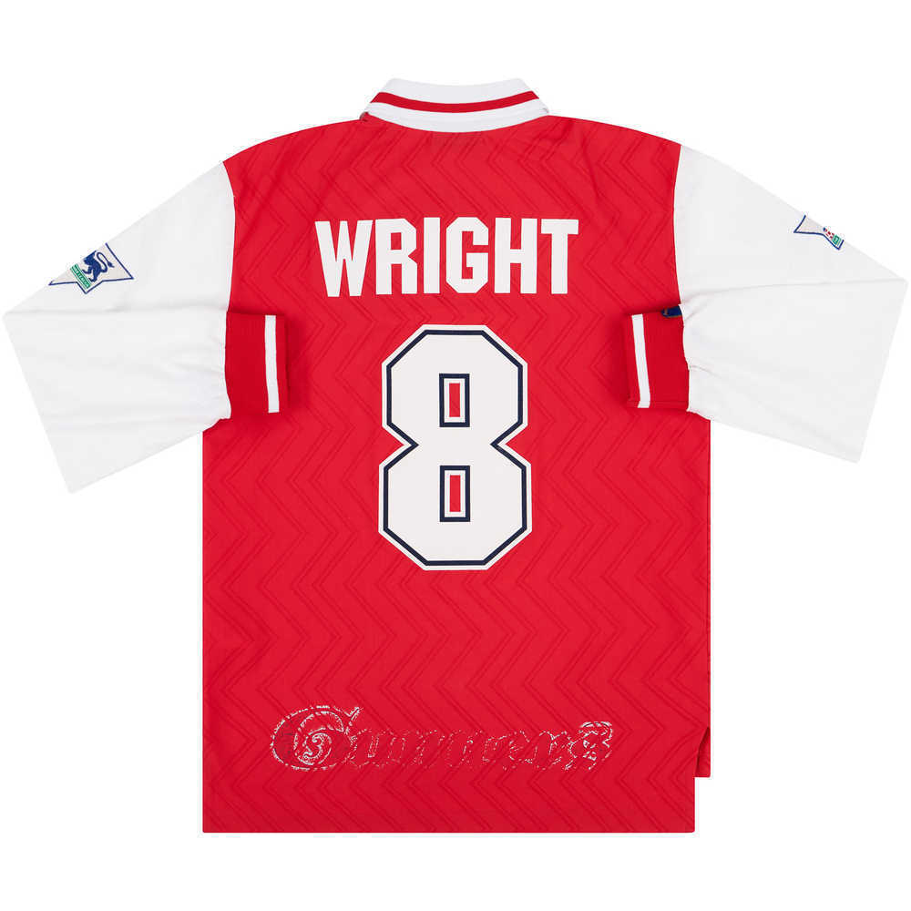 1996-98 Arsenal Home L/S Shirt Wright #8 (Very Good) S