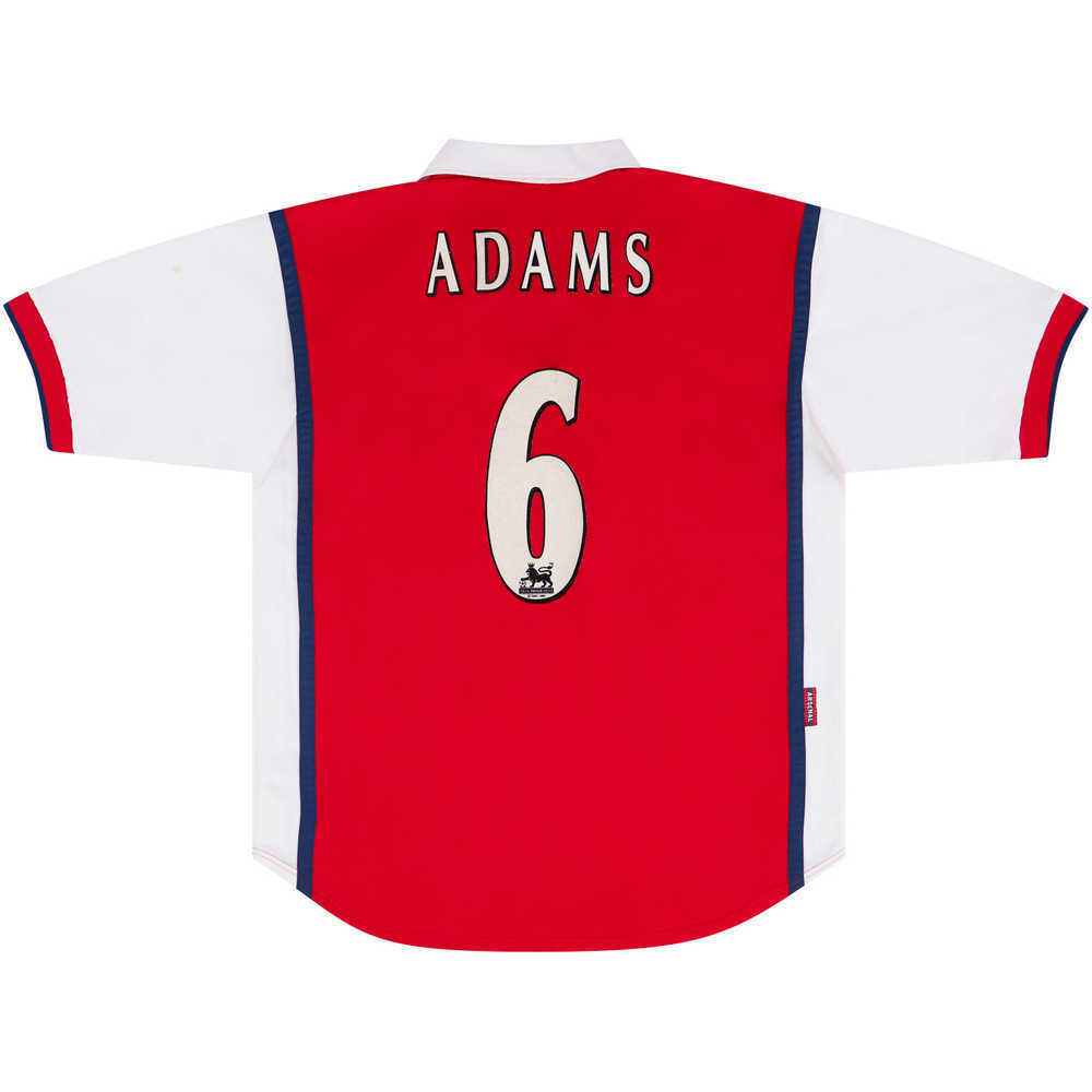 1998-99 Arsenal Home Shirt Adams #6 (Excellent) S