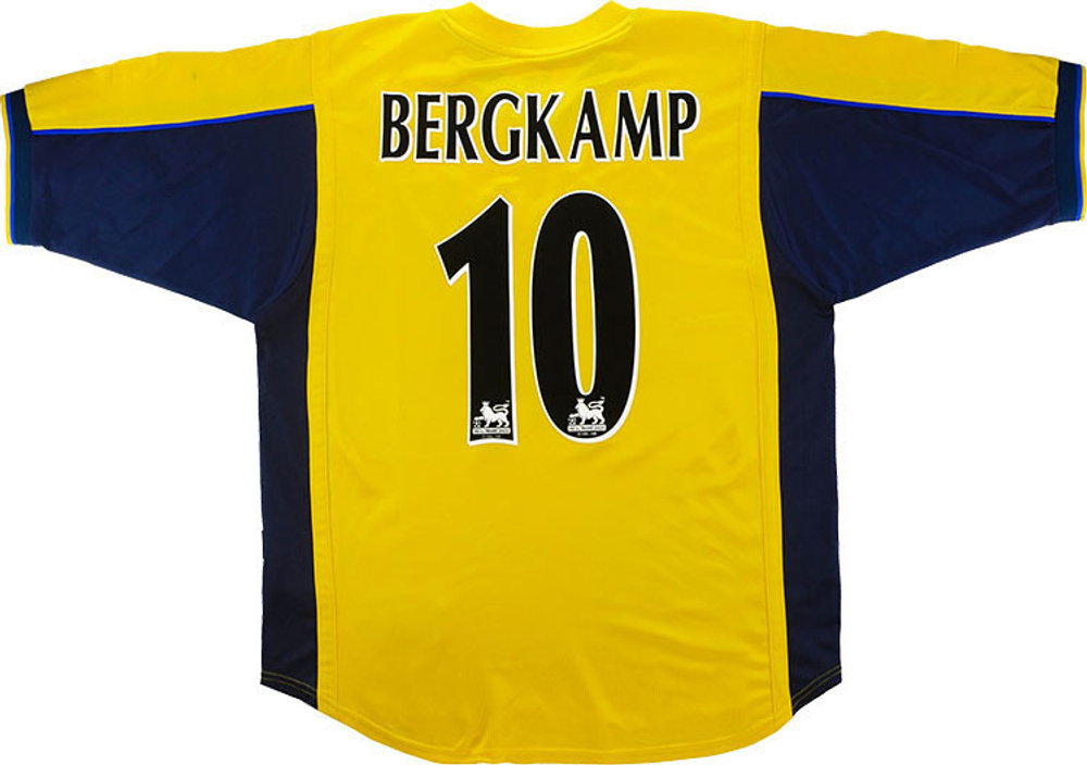 1999-01 Arsenal Away Shirt Bergkamp #10 (Very Good) XXL-Arsenal Dennis Bergkamp Names & Numbers New Products Legends Premier League Legends