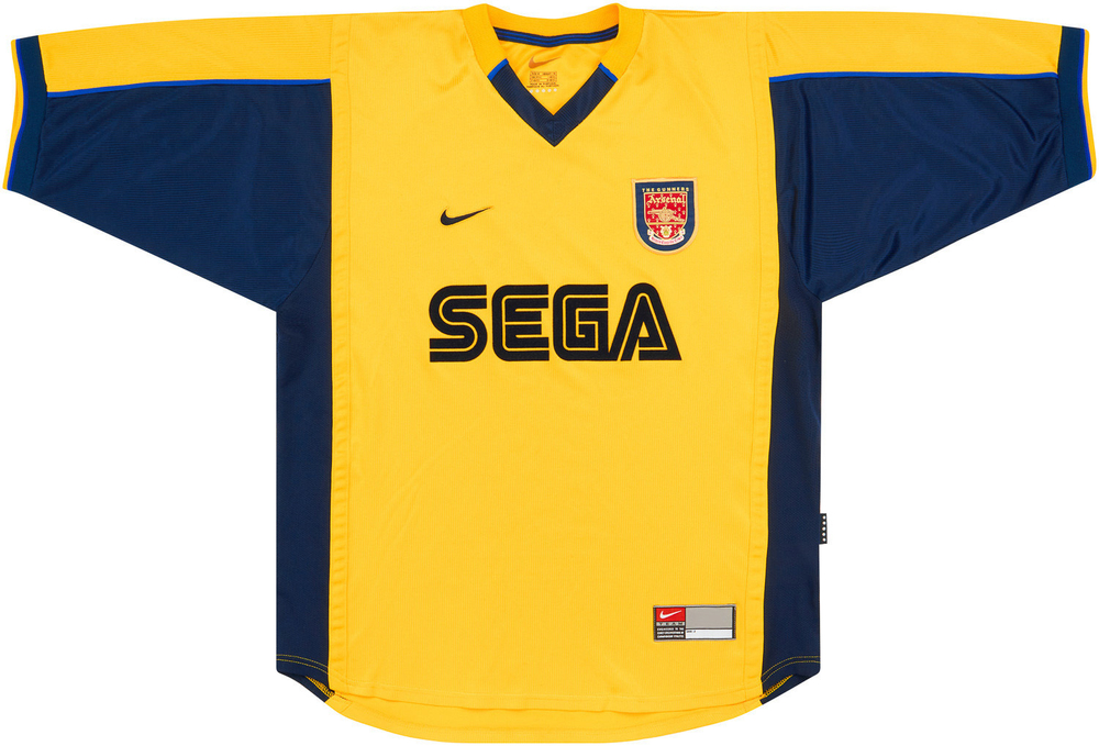 1999-01 Arsenal Away Shirt (Excellent) L.Boys-Arsenal Dennis Bergkamp
