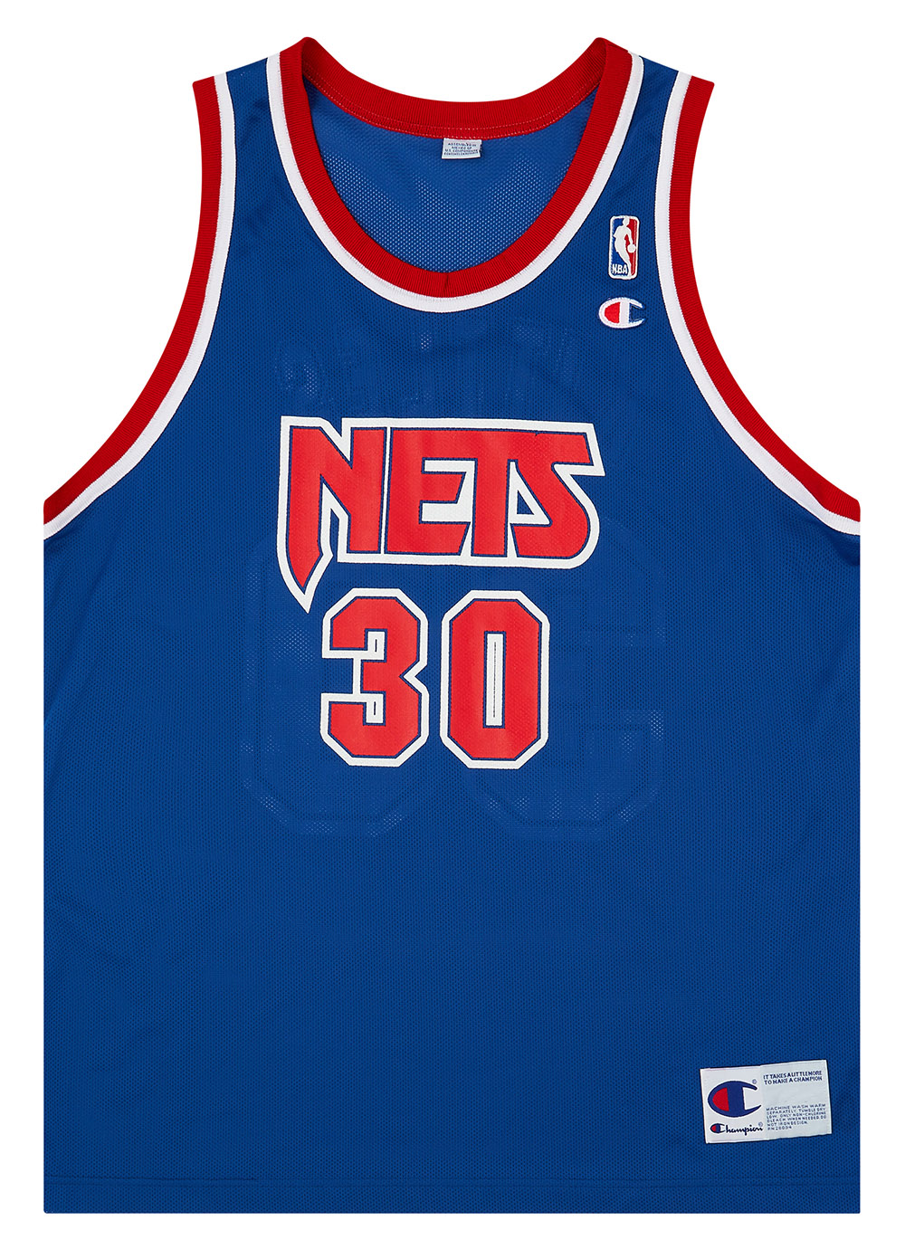 1996-97 New Jersey Nets Kittles #30 Champion Away Jersey (Excellent) XL